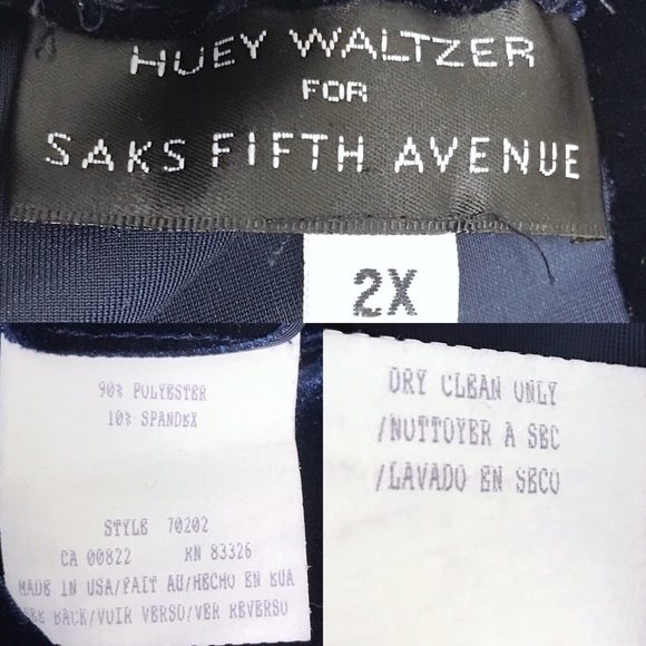 SOLD!⚡️Saks Fifth Avenue Blue Velvet Maxi Skirt - Picture 4 of 7